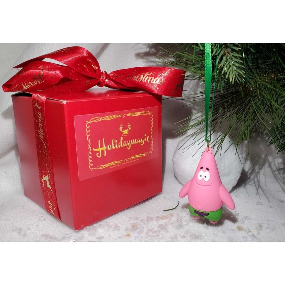 Patrick Star Christmas Tree Ornament - Comes in Gift Box w/ Christmas Bow